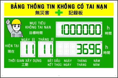 BẢNG THÔNG TIN KHÔNG CÓ TAI NẠN ĐÈN LED