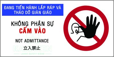 Cấm vào tháo lắp giàn giáo