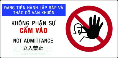 Cấm vào tháo lắp ván khuôn