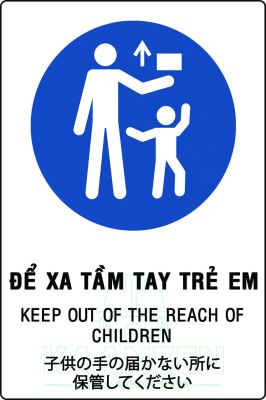 Để xa tầm tay trẻ em