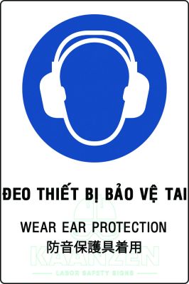 Đeo thiết bị bảo vệ tai