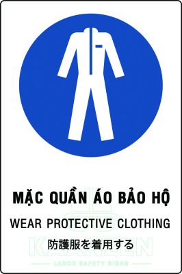 Mặc quần áo bảo hộ